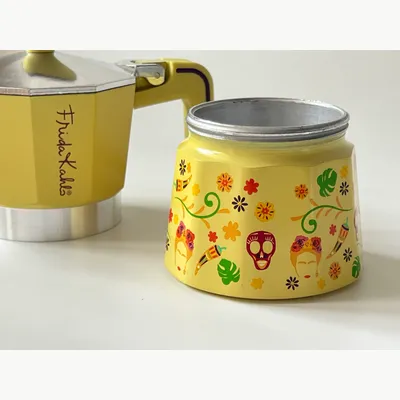 PEDRINI Frida Kahlo Coffee Maker 2 Cups - Yellow