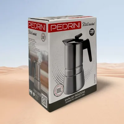 PEDRINI Aroma Coffee Maker 3 Cups - Black