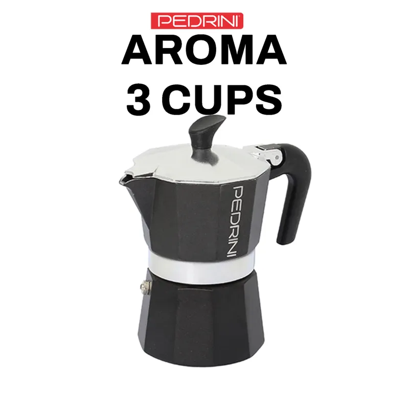 PEDRINI Aroma Ấm Pha Cà Phê 3 Tách - Đen 10