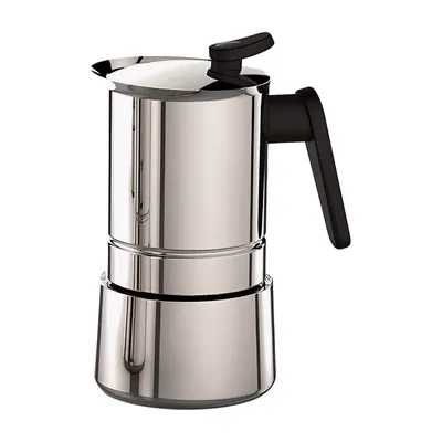 PEDRINI Coffee Maker 4 Cups Stainless Steel - Silvery