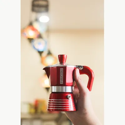 PEDRINI Infinity Passion Coffee Maker 2 Cups - Red