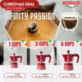 PEDRINI Infinity Passion Ấm Pha Cà Phê 2 Tách - Đỏ 10