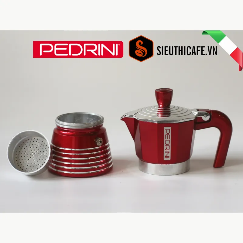 PEDRINI Infinity Passion Ấm Pha Cà Phê 2 Tách - Đỏ 15