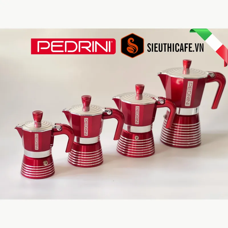 PEDRINI Infinity Passion Ấm Pha Cà Phê 2 Tách - Đỏ 8