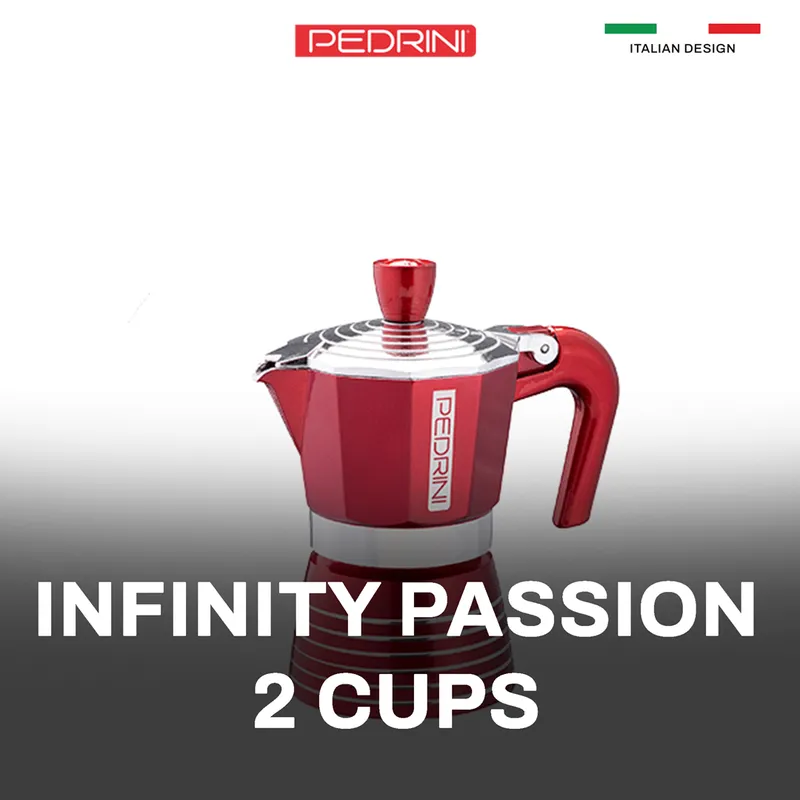 PEDRINI Infinity Passion Ấm Pha Cà Phê 2 Tách - Đỏ 9