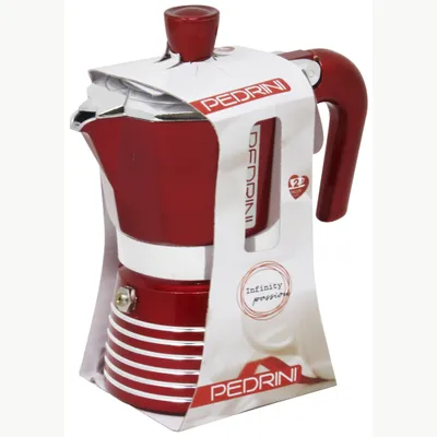 PEDRINI Infinity Passion Coffee Maker 3 Cups - Red