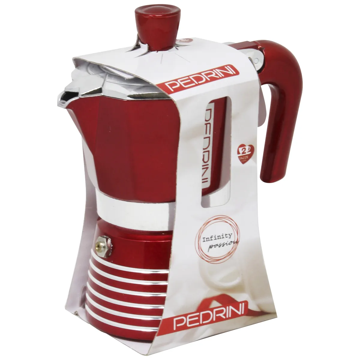 PEDRINI Infinity Passion Ấm Pha Cà Phê 1 Tách - Đỏ