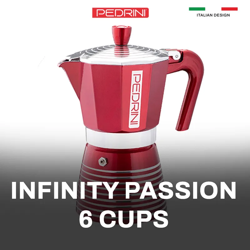 PEDRINI Infinity Passion Ấm Pha Cà Phê 6 Tách - Đỏ 9