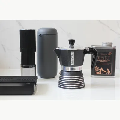 PEDRINI Infinity Rock Coffee Maker 1 Cup - Black