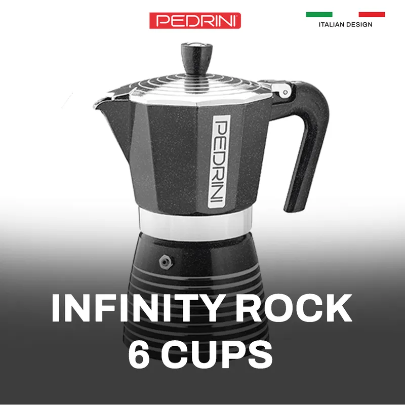 PEDRINI Infinity Rock Ấm Pha Cà Phê 6 Tách - Đen 12
