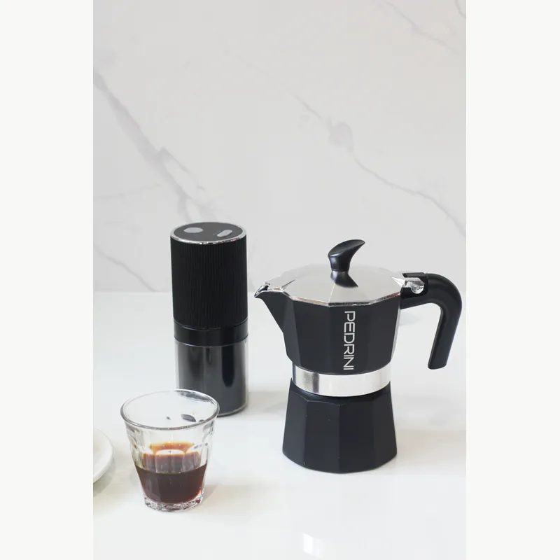 PEDRINI Kaffettiera Ấm Pha Cà Phê 2 Tách - Đen 6