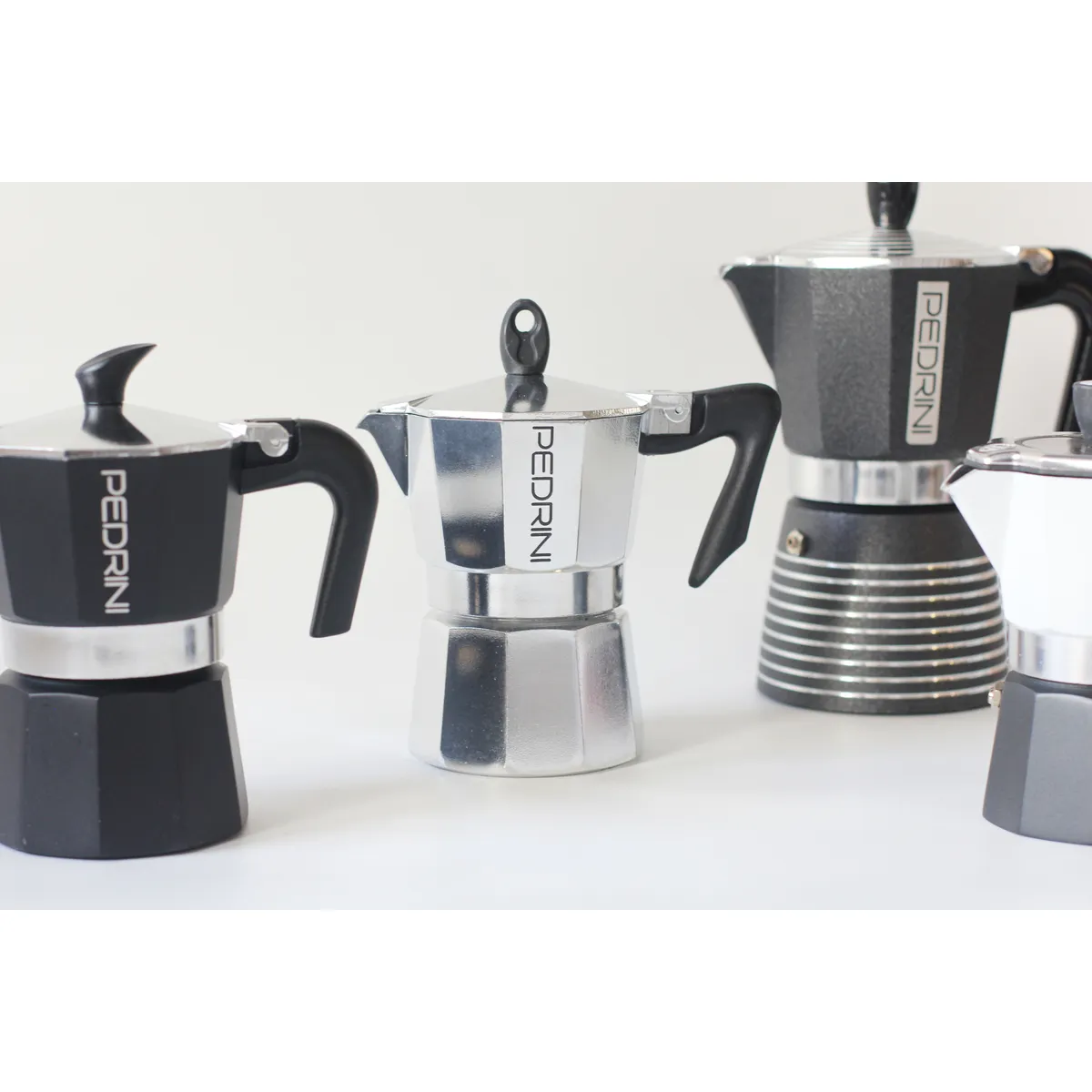 PEDRINI Kaffettiera Ấm Pha Cà Phê 3 Tách - Đen