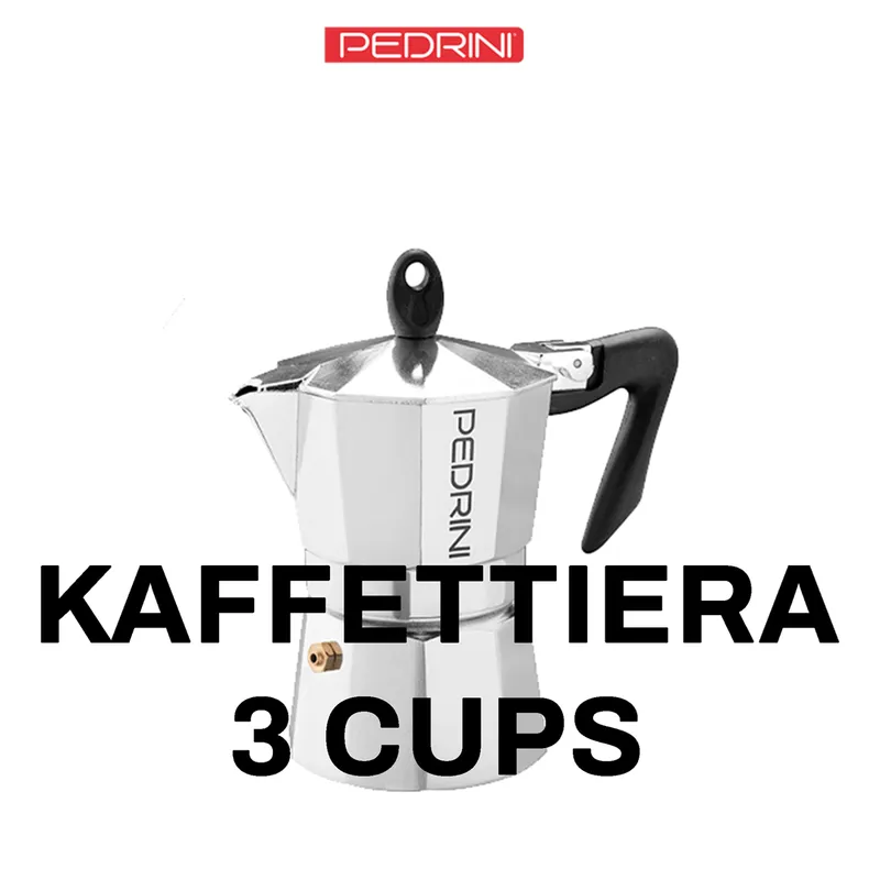 PEDRINI Kaffettiera Ấm Pha Cà Phê 3 Tách - Đen 15