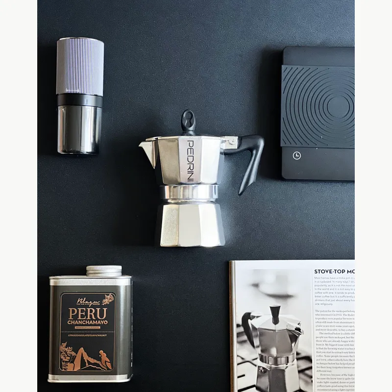 PEDRINI Kaffettiera Ấm Pha Cà Phê 3 Tách - Đen 8
