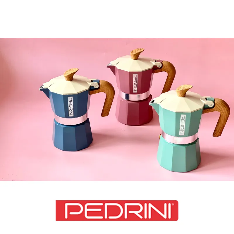 PEDRINI Kaffettiera Ấm Pha Cà Phê 3 Tách - Đỏ 15