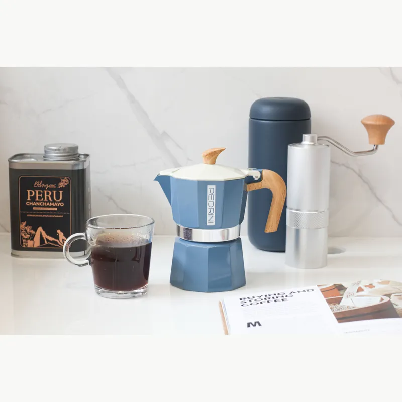 PEDRINI Kaffettiera Ấm Pha Cà Phê 3 Tách - Đỏ 4