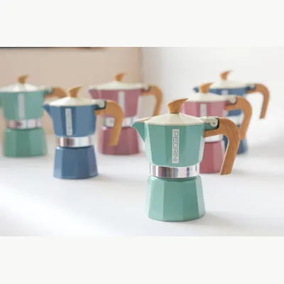 PEDRINI Kaffettiera Coffee Maker 6 Cups - Red