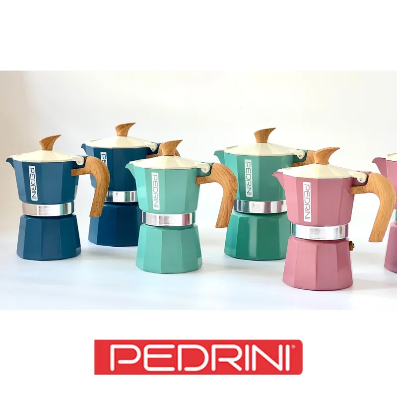 PEDRINI Kaffettiera Ấm Pha Cà Phê 6 Tách - Đỏ 11
