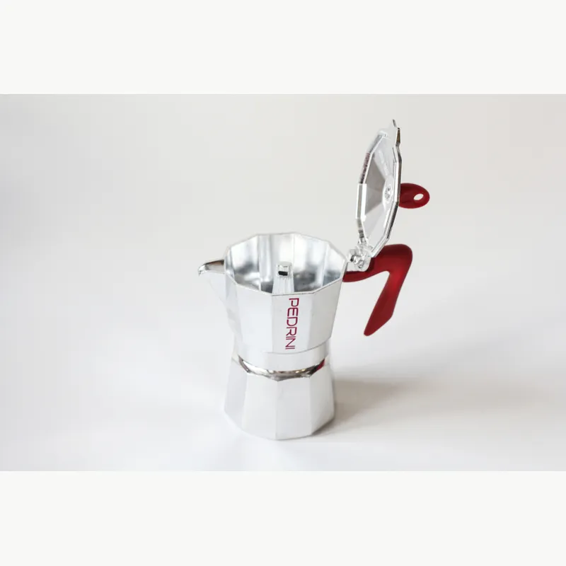 PEDRINI Kaffettiera Ấm Pha Cà Phê 6 Tách - Đỏ 4