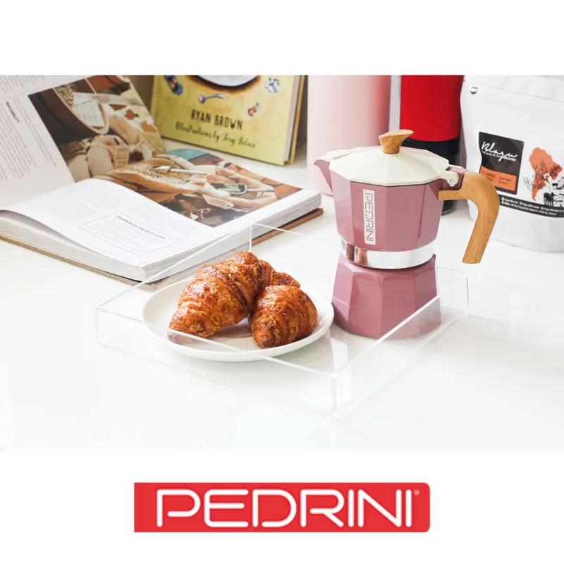 PEDRINI Kaffettiera Ấm Pha Cà Phê 6 Tách - Đỏ 7