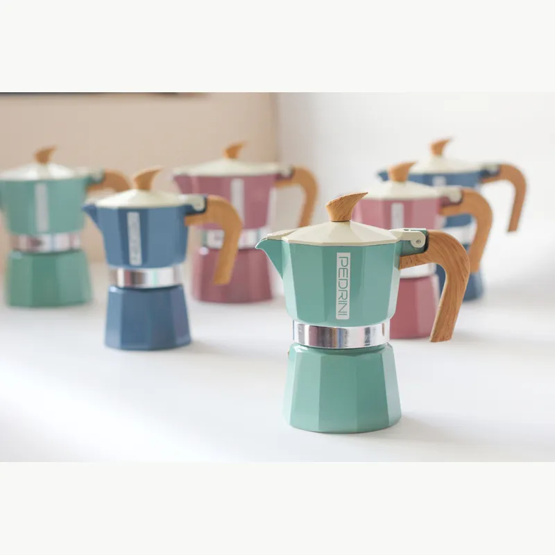 PEDRINI Kaffettiera Ấm Pha Cà Phê 6 Tách - Đỏ 9