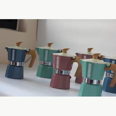 PEDRINI MyMoka Color Coffee Maker 2 Cups - Vintage Blue