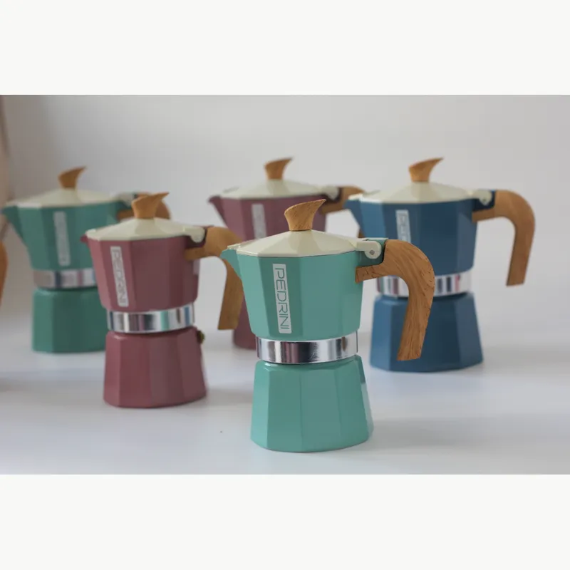 PEDRINI MyMoka Color Ấm Pha Cà Phê 2 Tách - Xanh Vintage 2