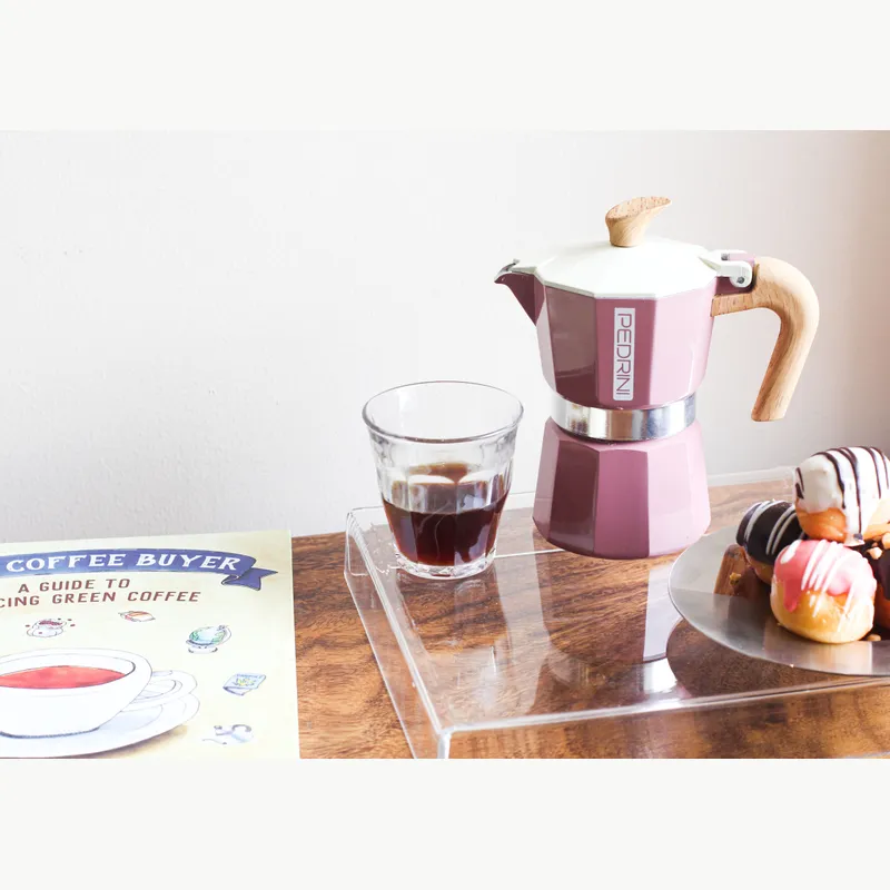 PEDRINI MyMoka Color Ấm Pha Cà Phê 3 Tách - Hồng Vintage 8