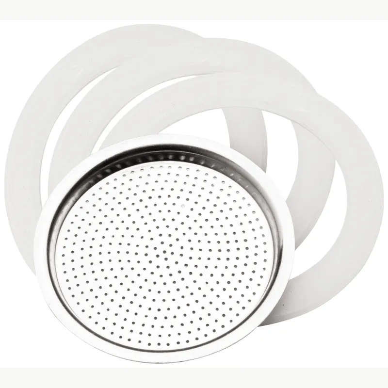 PEDRINI Bộ 3 Gioăng & 1 Lọc Thay Thế Kaffettiera Ấm Pha Cà Phê 2 Tách 9