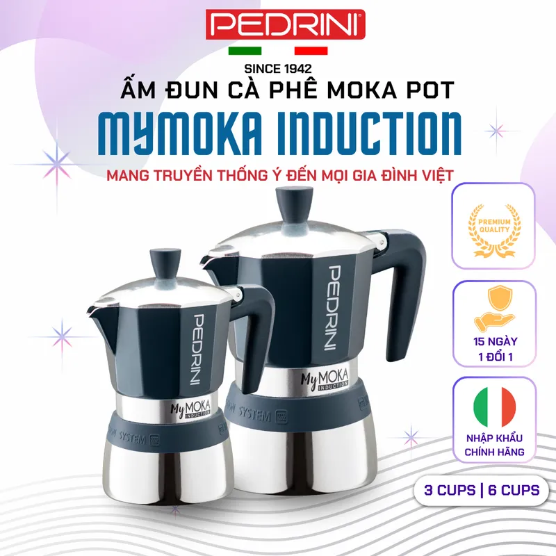 PEDRINI Tay Cầm Thay Thế Kaffettiera Ấm Pha Cà Phê 2 Tách - Đỏ 13