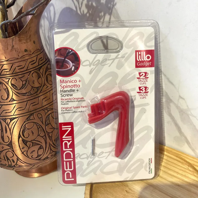 PEDRINI Tay Cầm Thay Thế Kaffettiera Ấm Pha Cà Phê 2 Tách - Đỏ 4