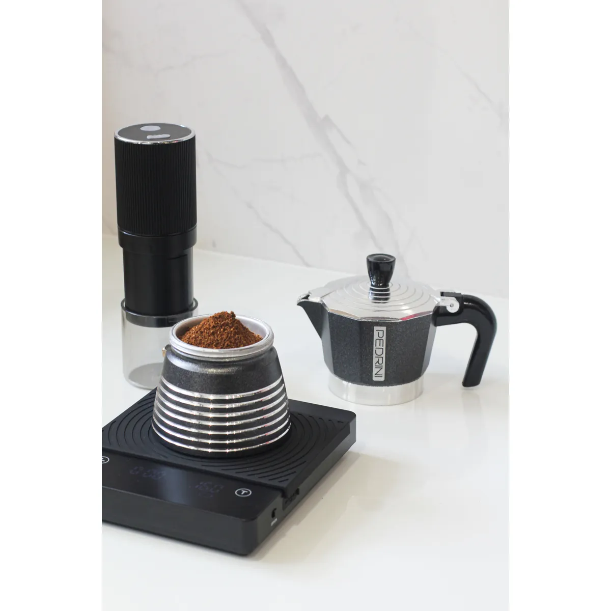 PEDRINI Sei Moka plus Ấm Pha Cà Phê 2 Tách - Nhôm Sơn
